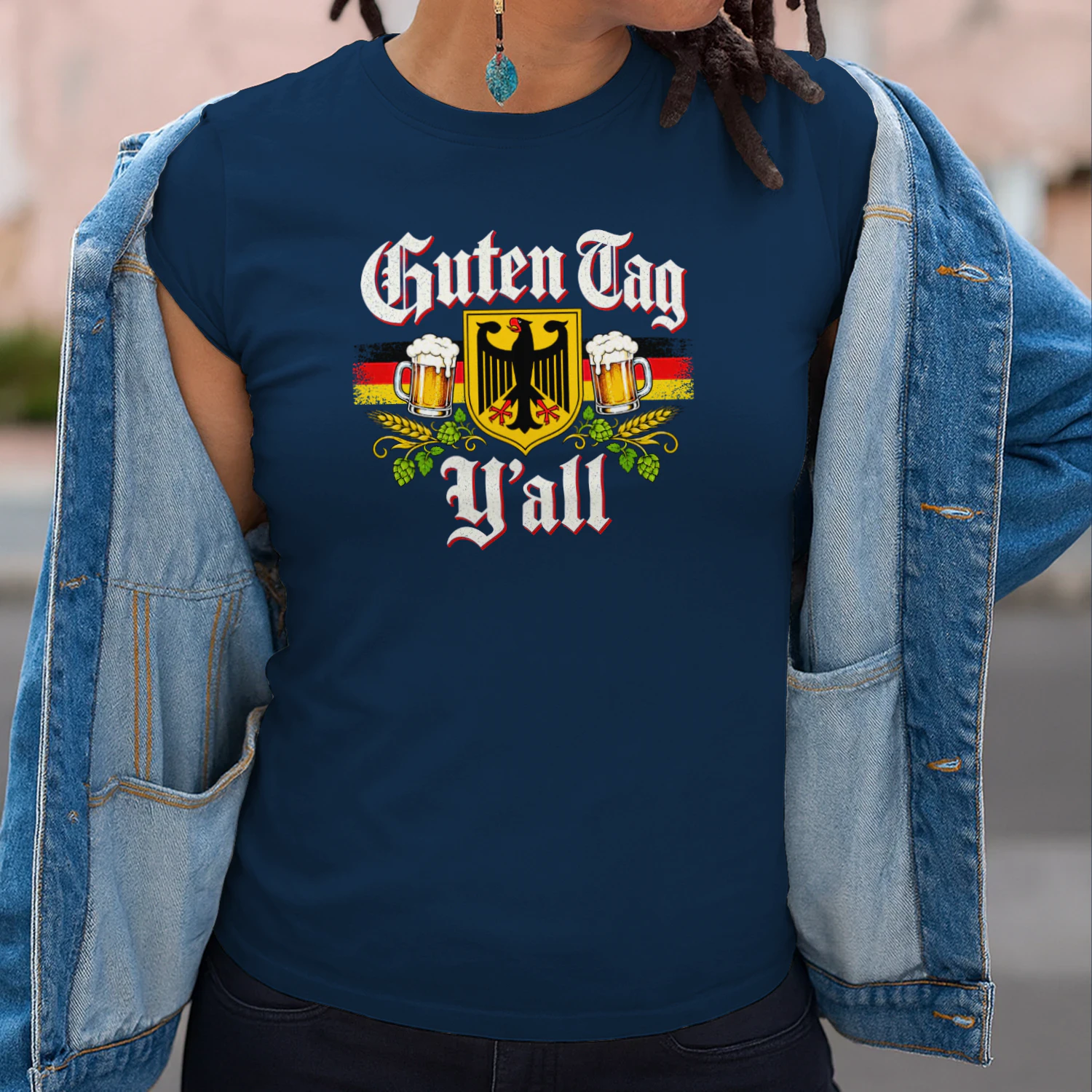 Retro Oktoberfest German Flag Prost Guten Tag Y'all