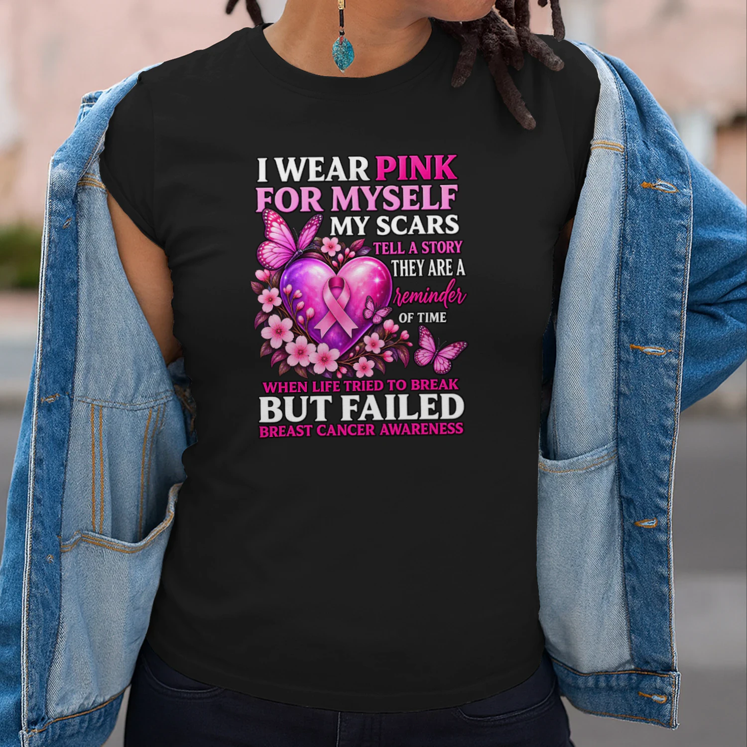 I Wear Pink for Myself My Scars Breast Cancer Awareness