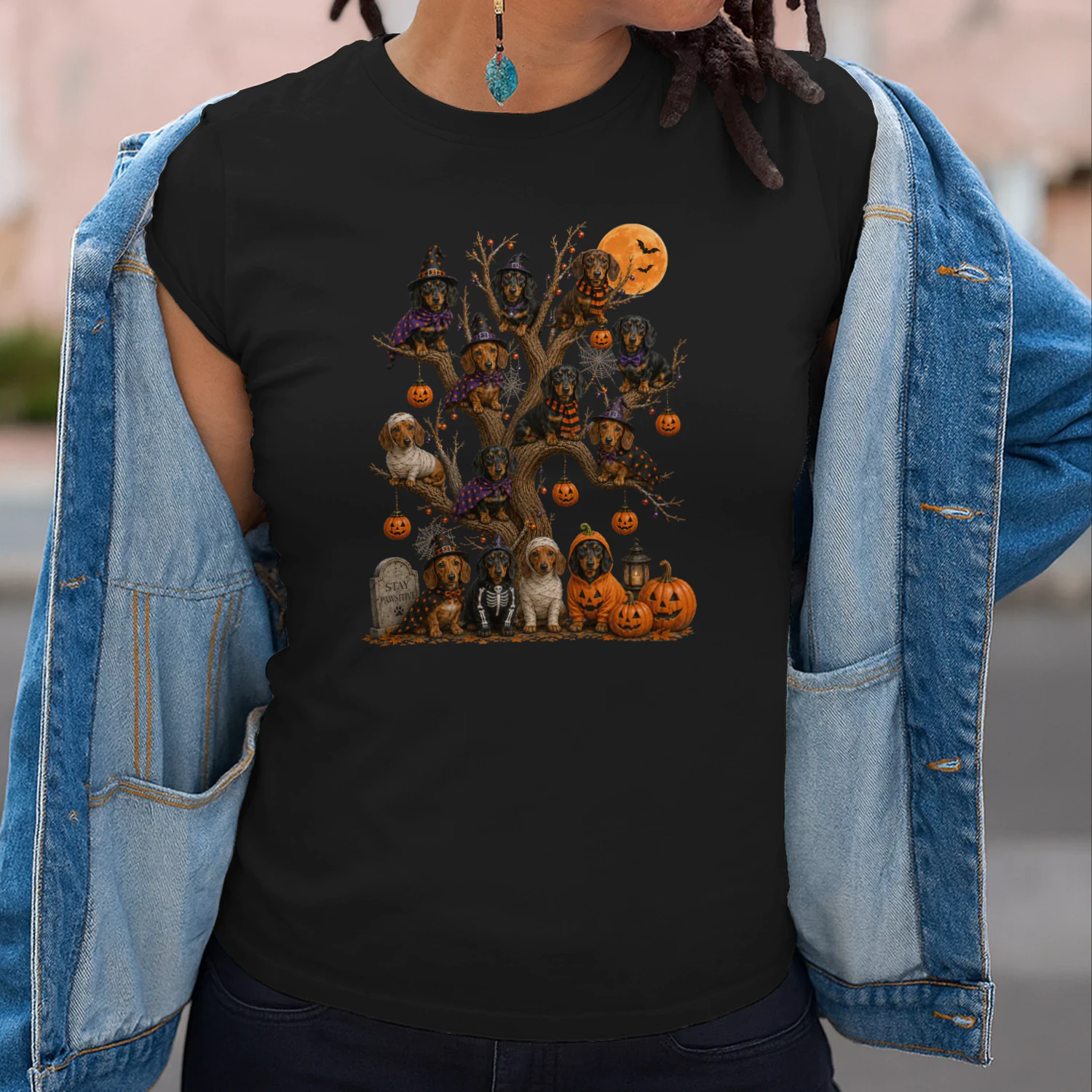 Dachshund Halloween Tree