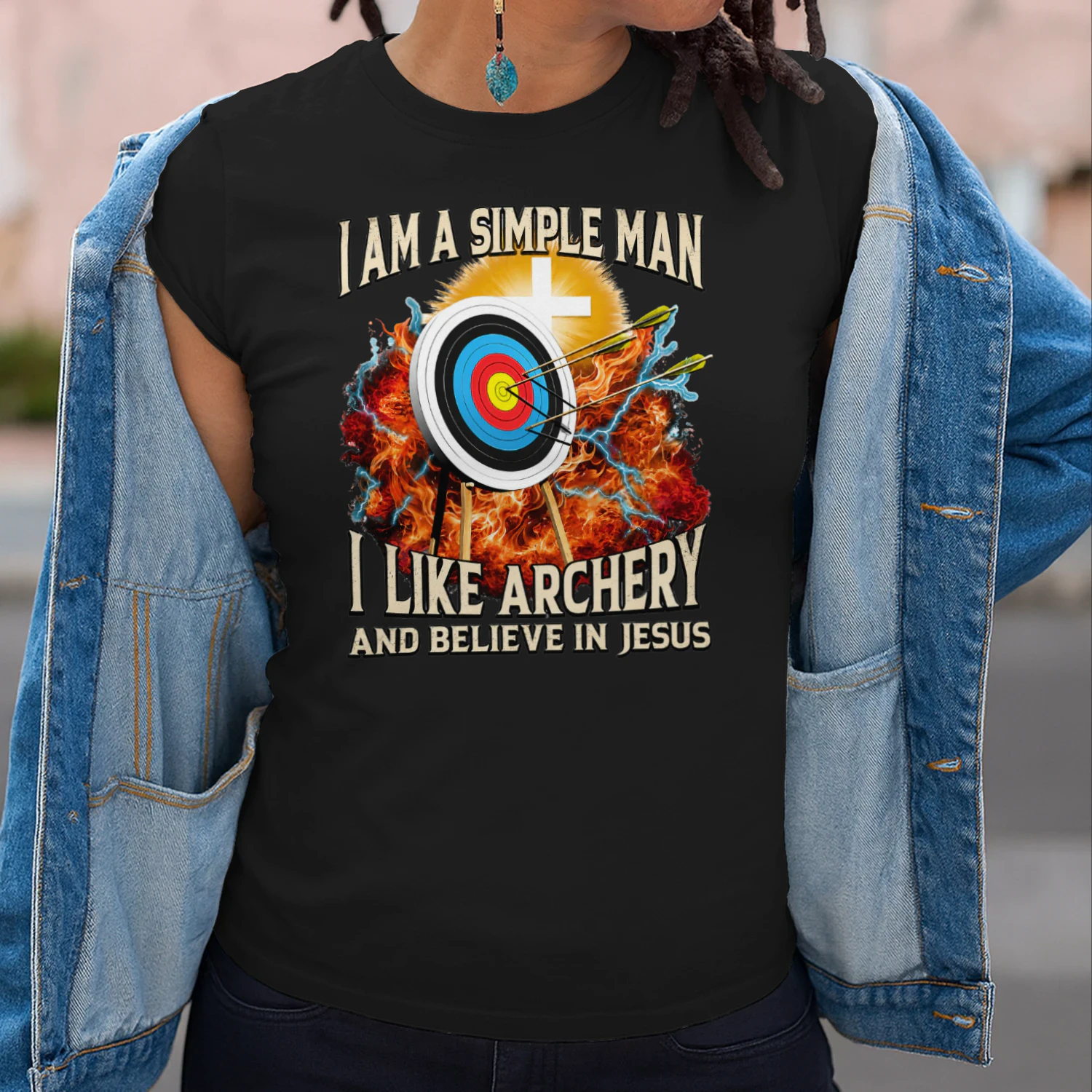 I Am A Simple Man I Like Archery Jesus