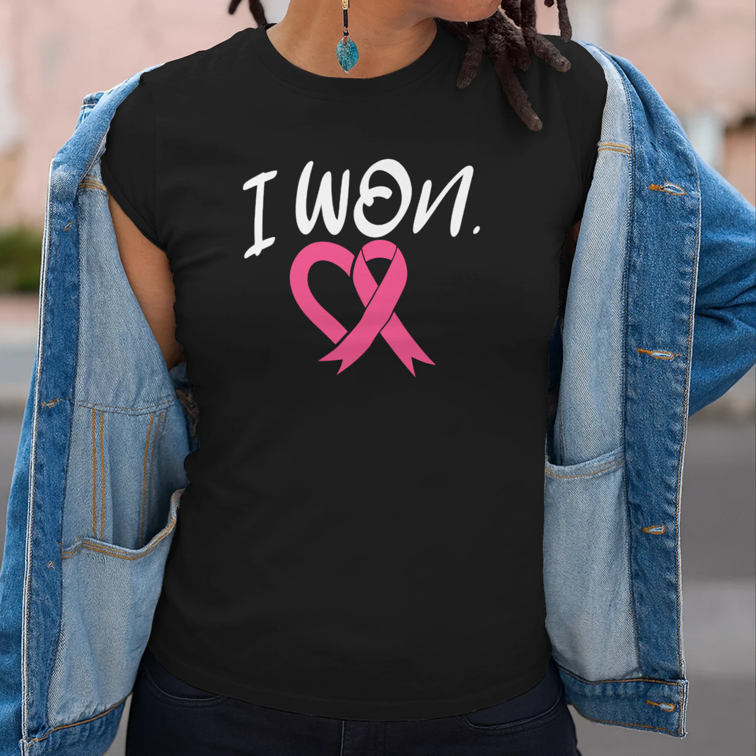I Won Breast Cancer Awareness Support Pink Ribbon Survivor