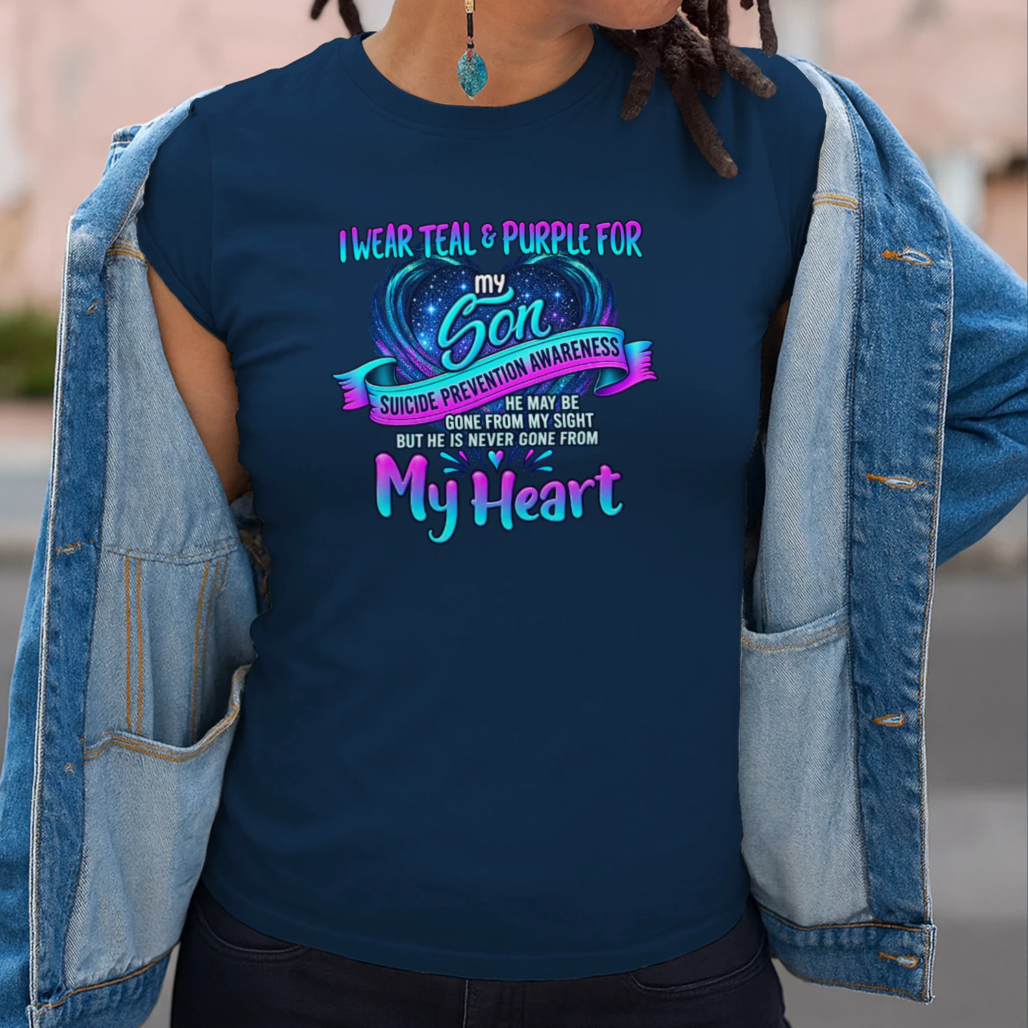 I Wear Teal & Purple For My Son Suicide Prevention Awareness