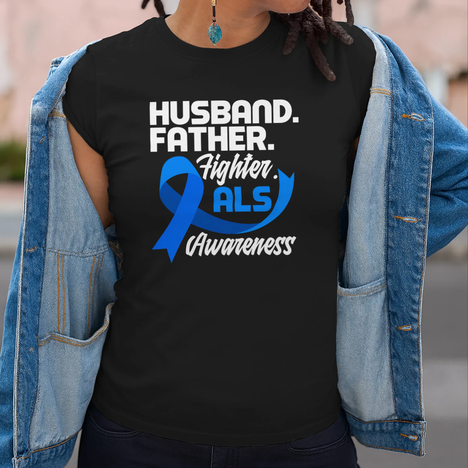 Husband Father Fighter Dad ALS Warrior ALS Awareness