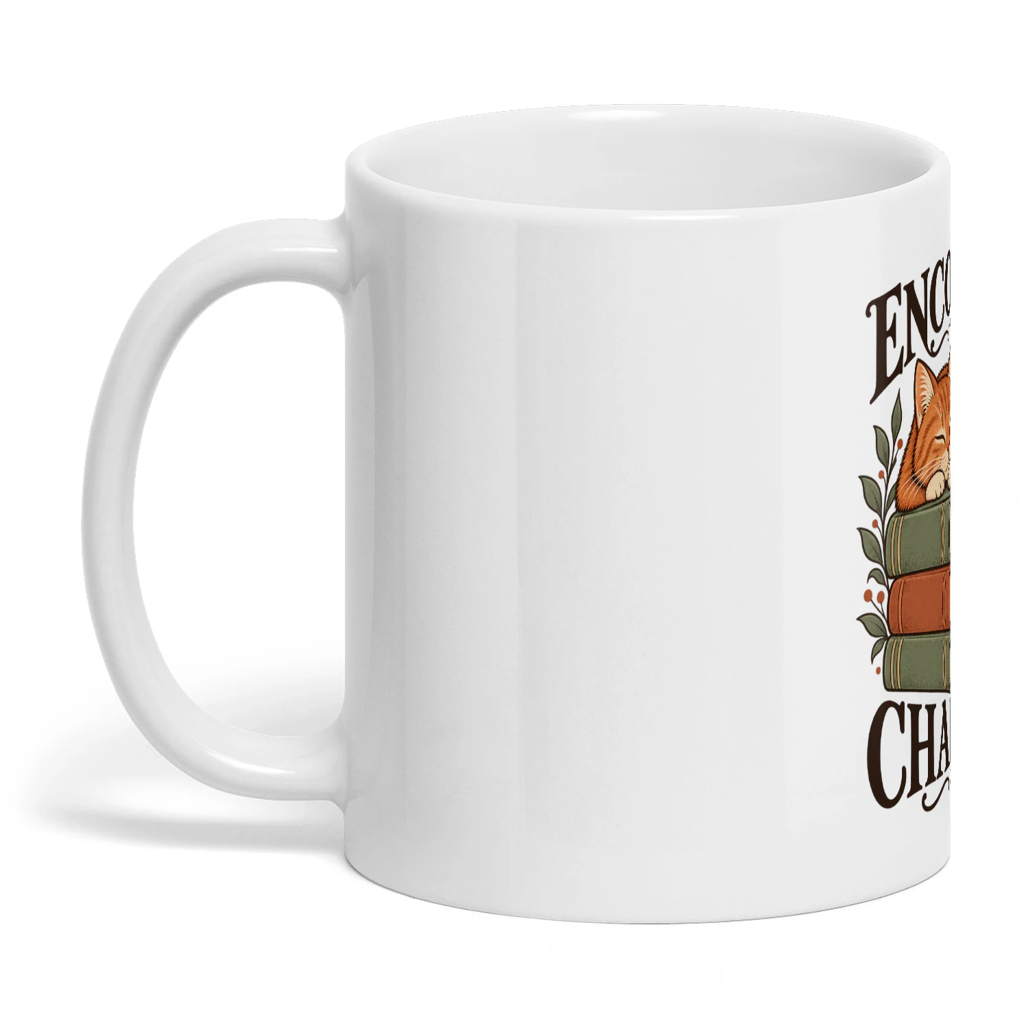 Mug chat et lecture — Encore un chapitre