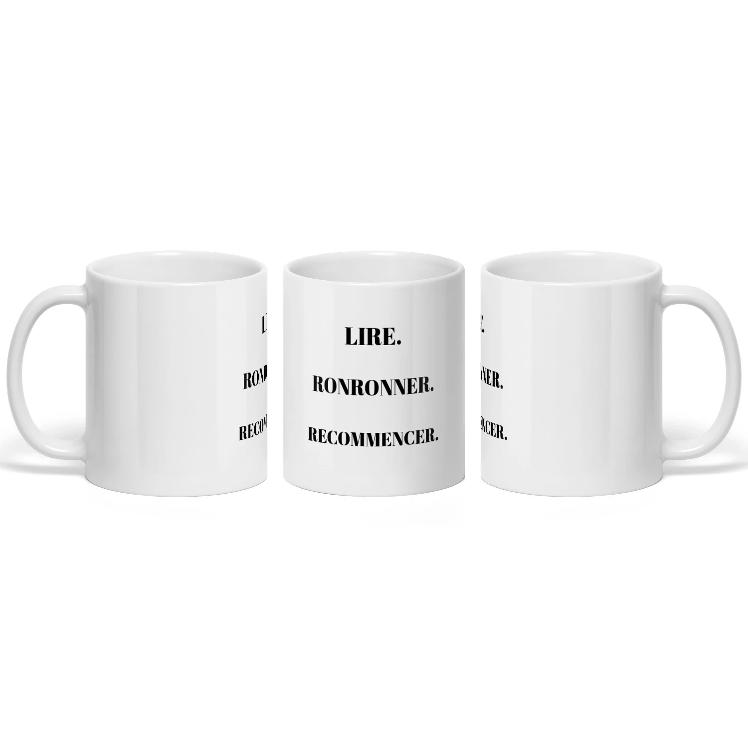 Mug lecture — Lire. Ronronner. Recommencer.