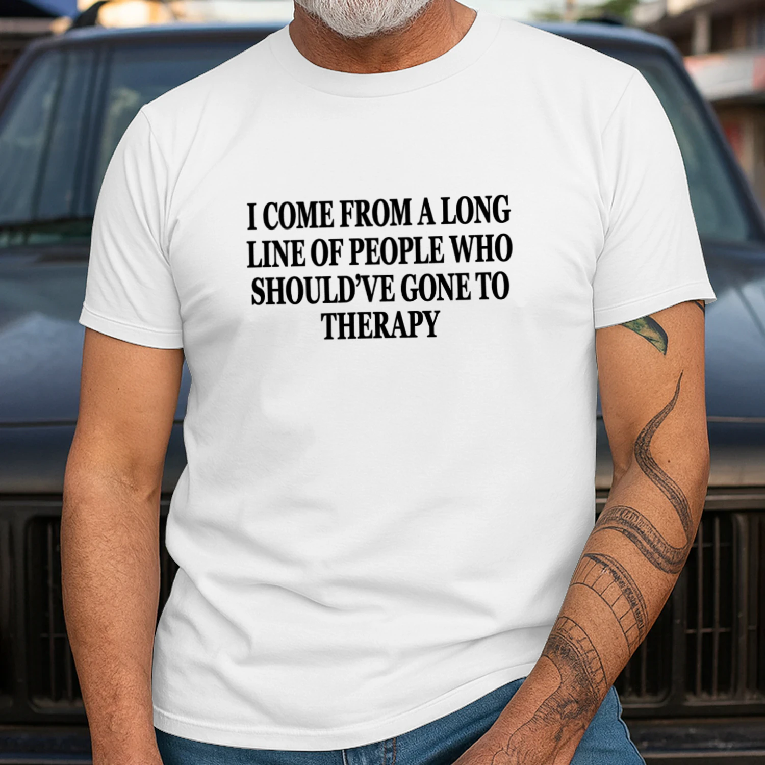 I Come From A Long Line Of People Who Should’ve Gone To Therapy Shirt I Come From A Long Line Of People Who Should’ve Gone To Therapy Shirt