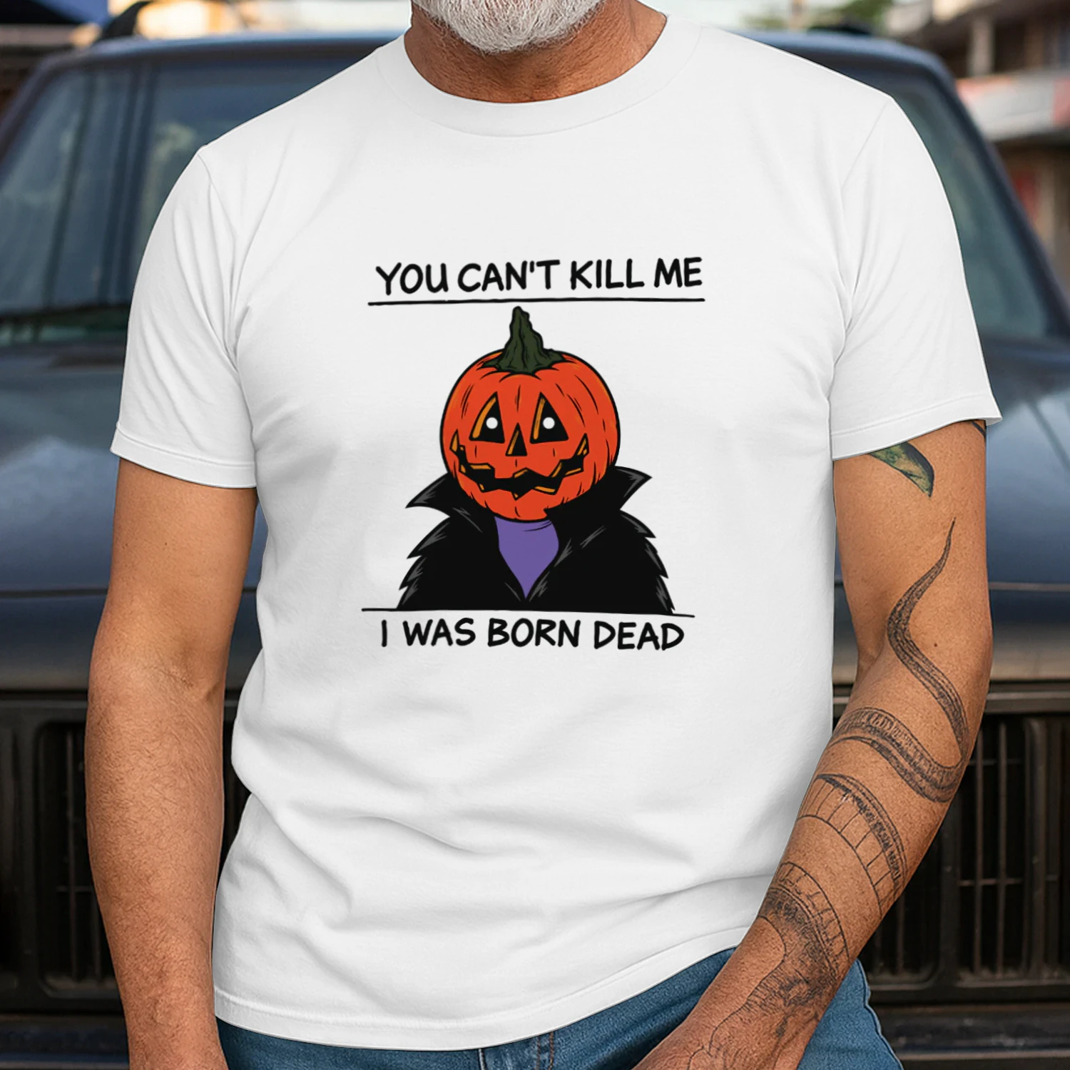 You Can’t Kill Me I Was Born Dead Pumpkin Halloween shirt