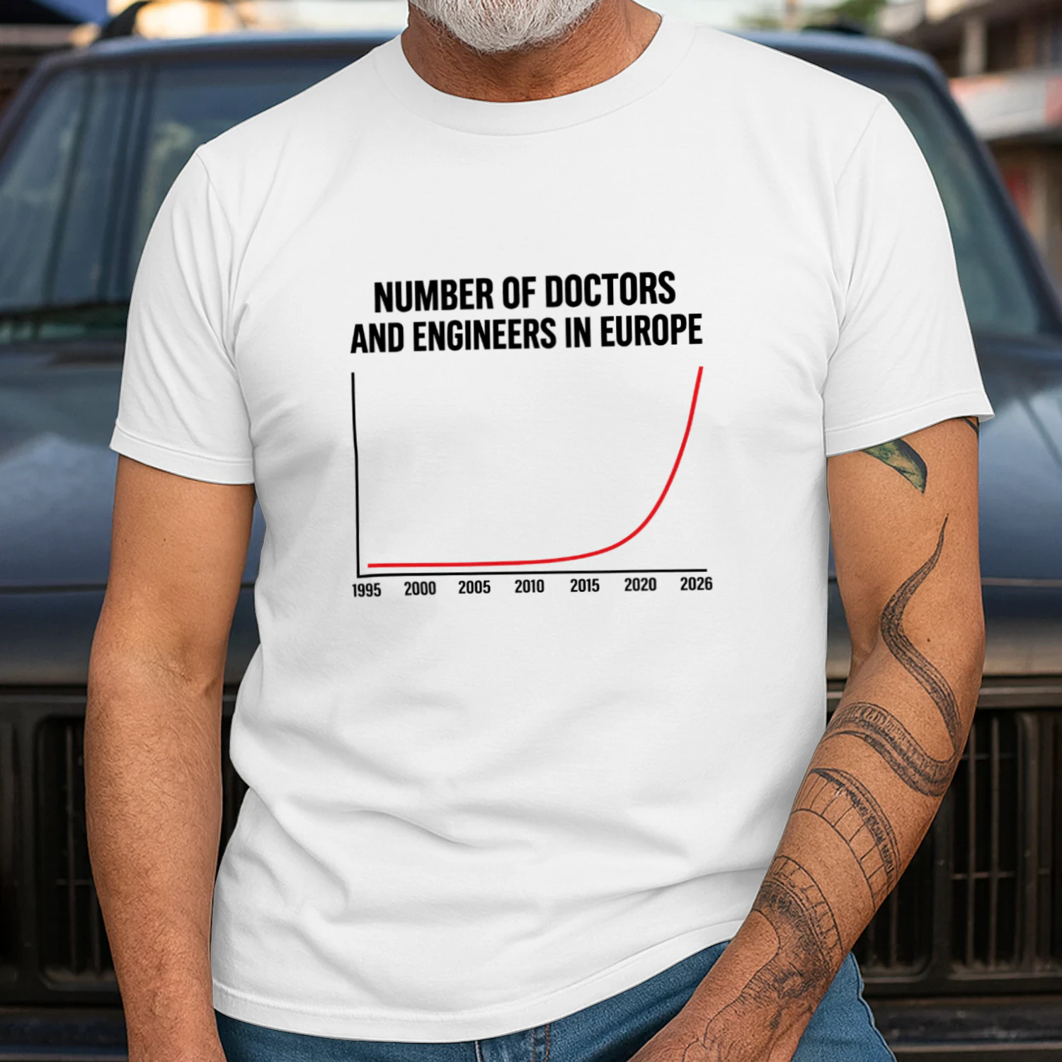Number of Doctors and Engineers in Europe Shirt