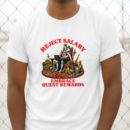Reject Salary Embrace Quest Rewards Knight Laptop shirt