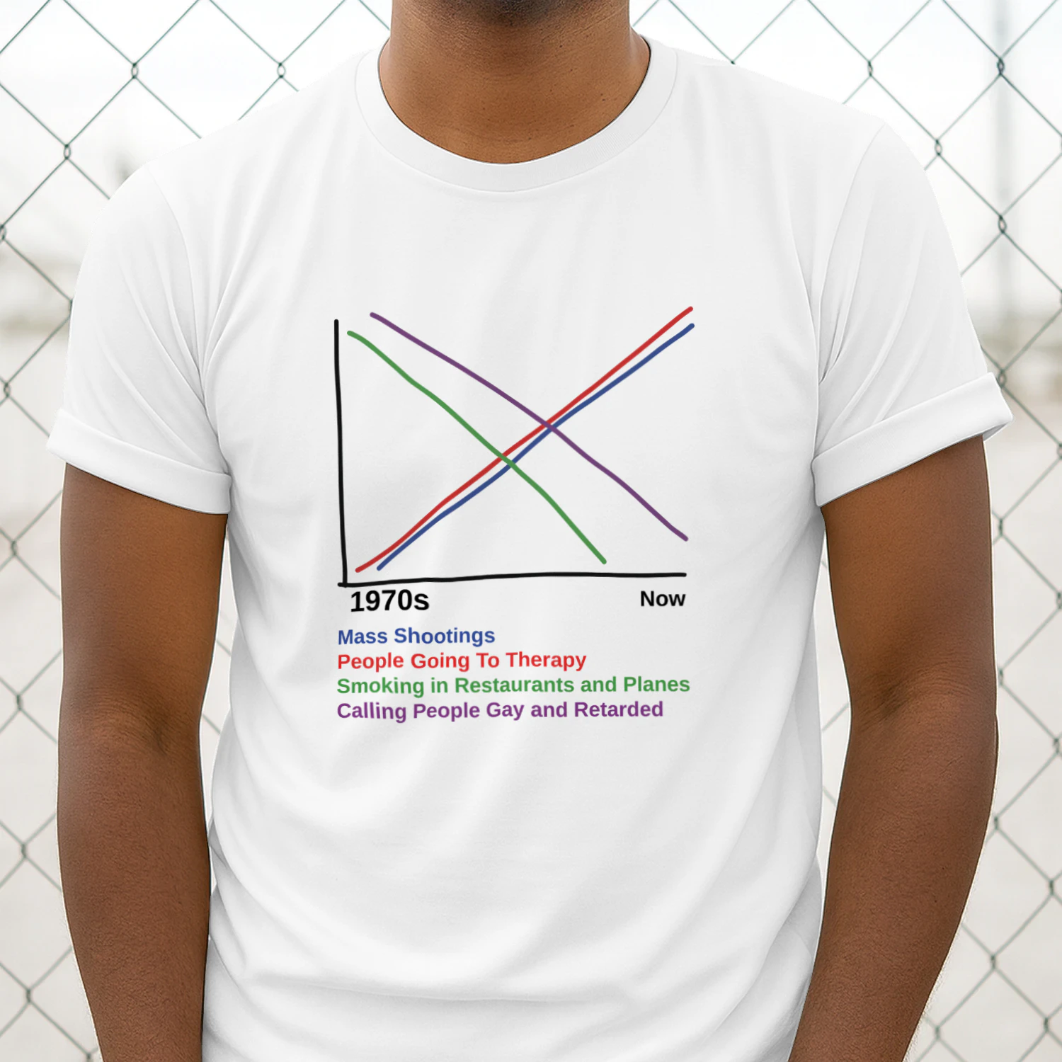 Mass Shootings Vs Therapy 1970s Now Chart shirt
