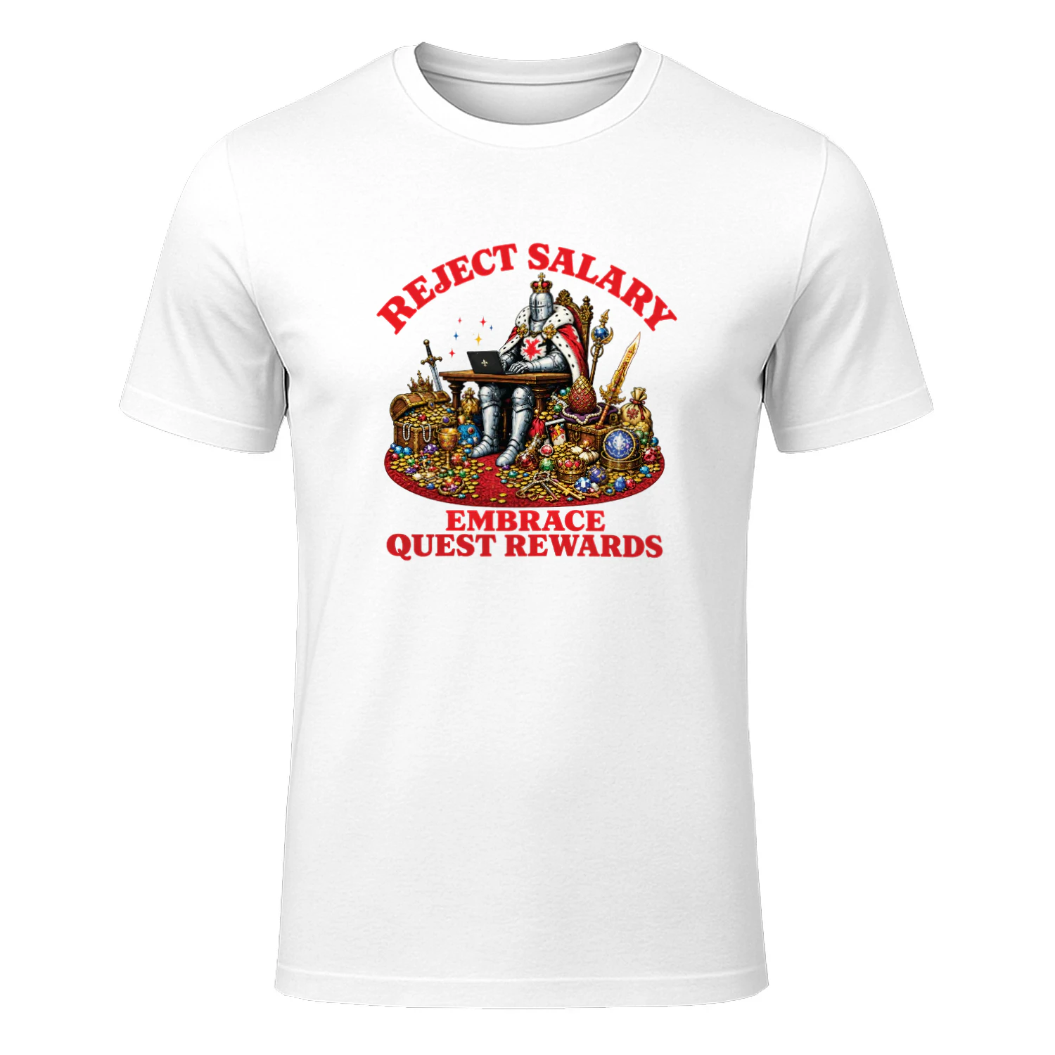 Reject Salary Embrace Quest Rewards Knight Laptop shirt