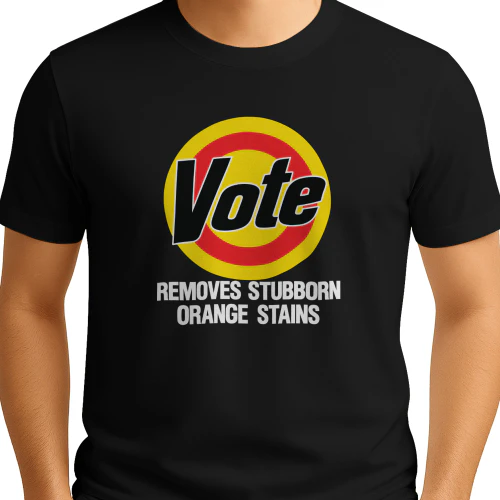 Vote Removes Stubborn Orange Stains Shirt