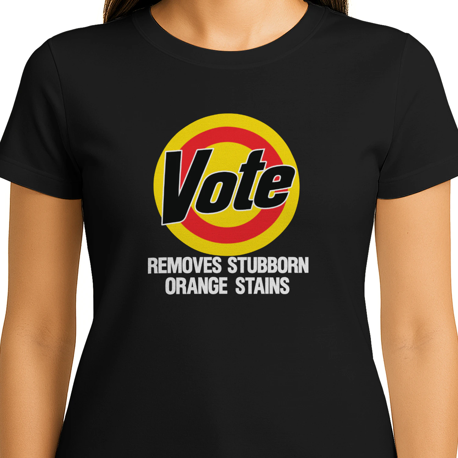 Vote Removes Stubborn Orange Stains Shirt