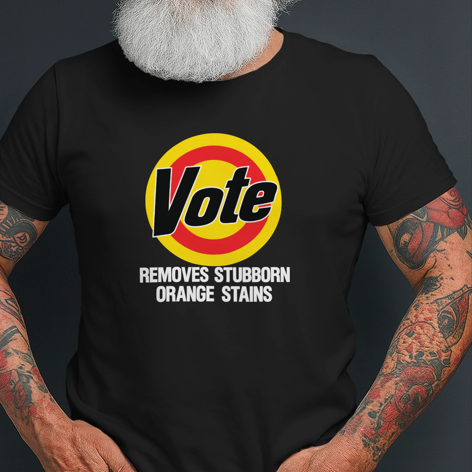 Vote Removes Stubborn Orange Stains Shirt