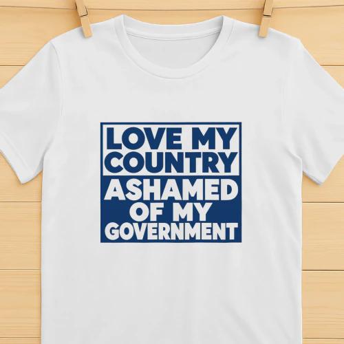 Love My Country Ashamed of My Government Shirt