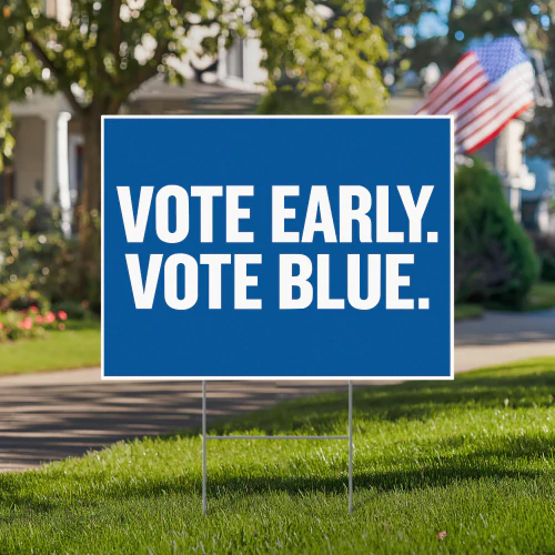 Vote Blue Yard Sign