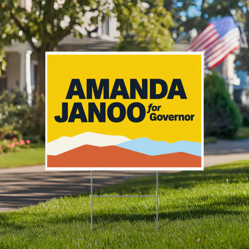 Amanda Janoo for Governor Yard Sign