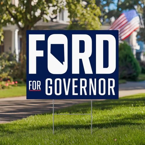 Aaron Ford For Governor Yard Sign