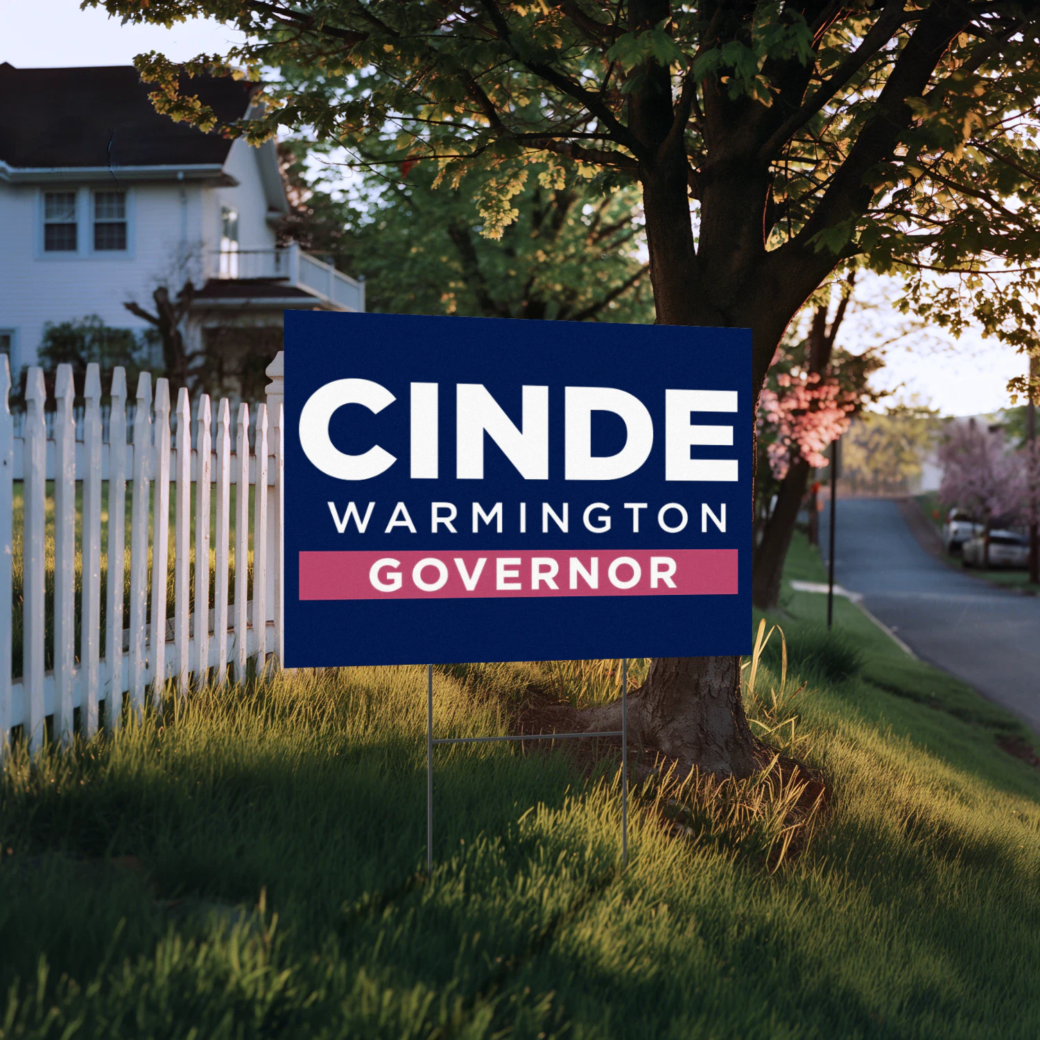 Cinde Warmington For Governor Yard Sign