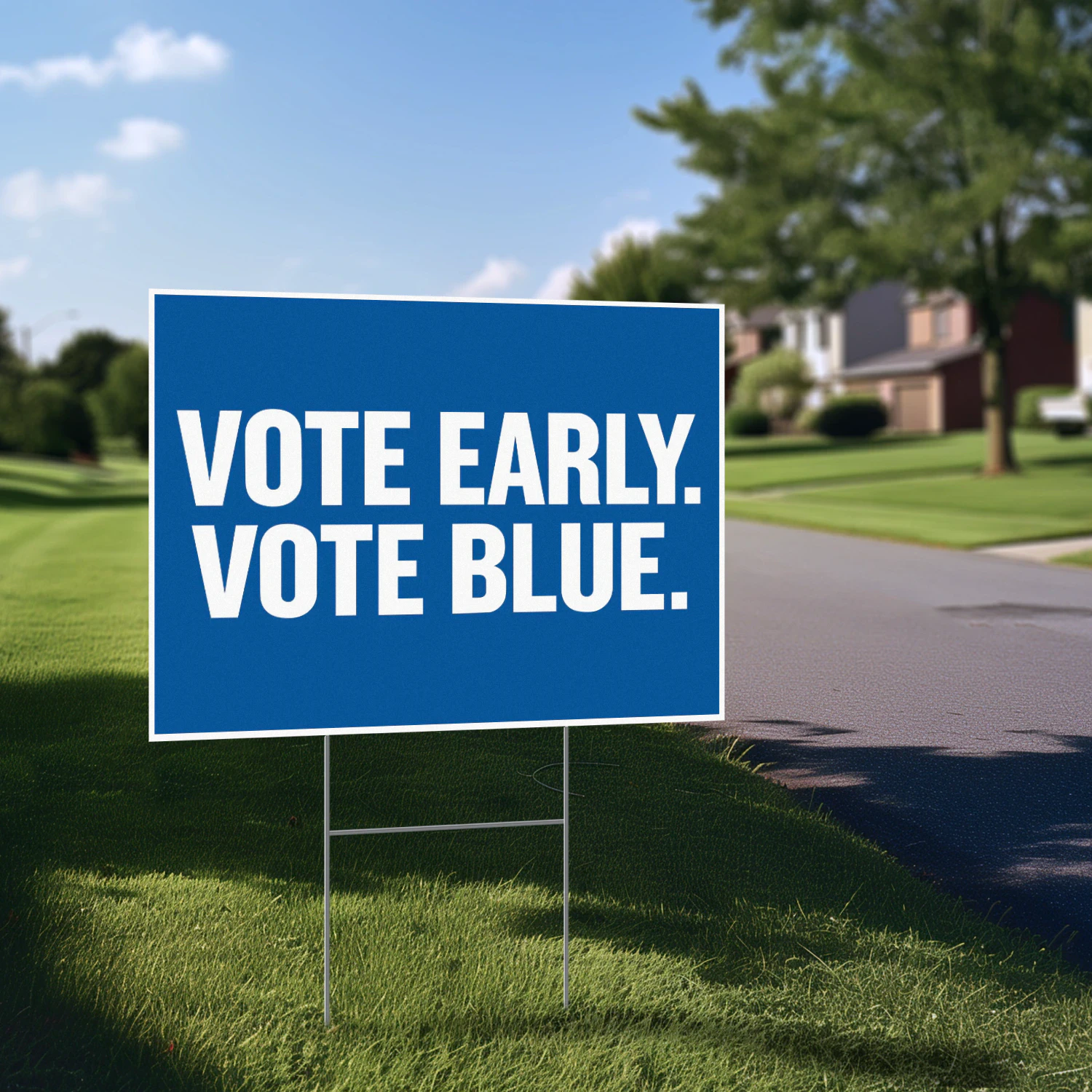 Vote Blue Yard Sign
