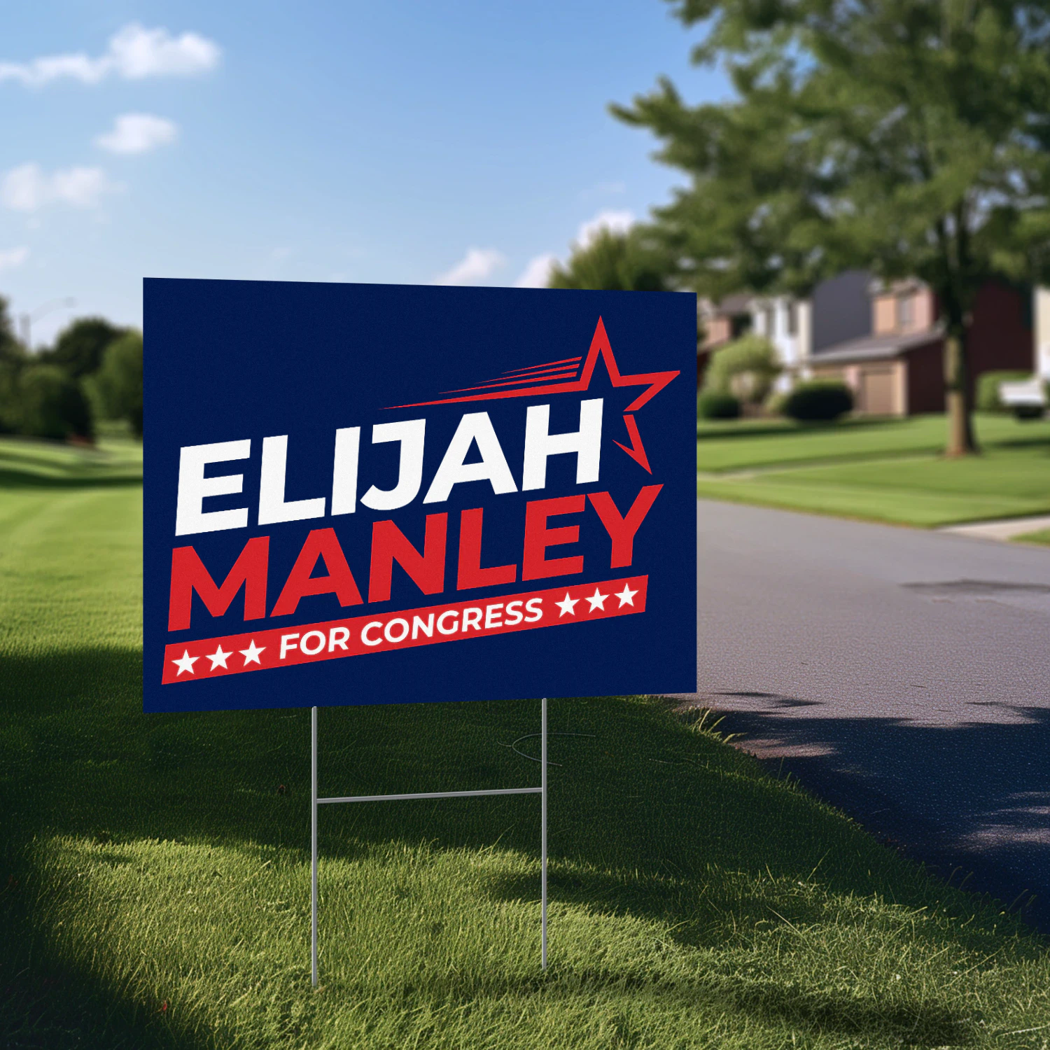 Elijah Manley for Congress Yard Sign