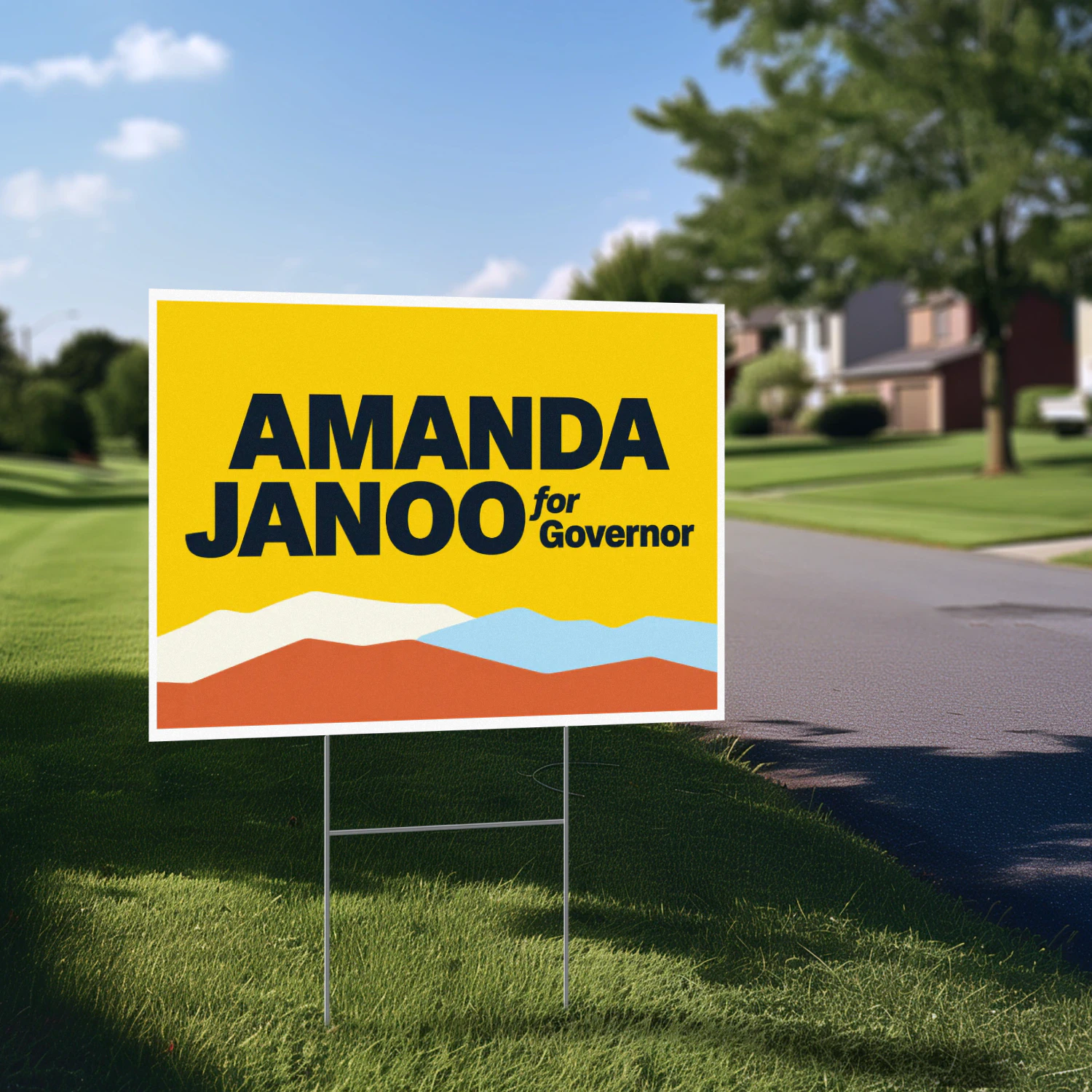 Amanda Janoo for Governor Yard Sign