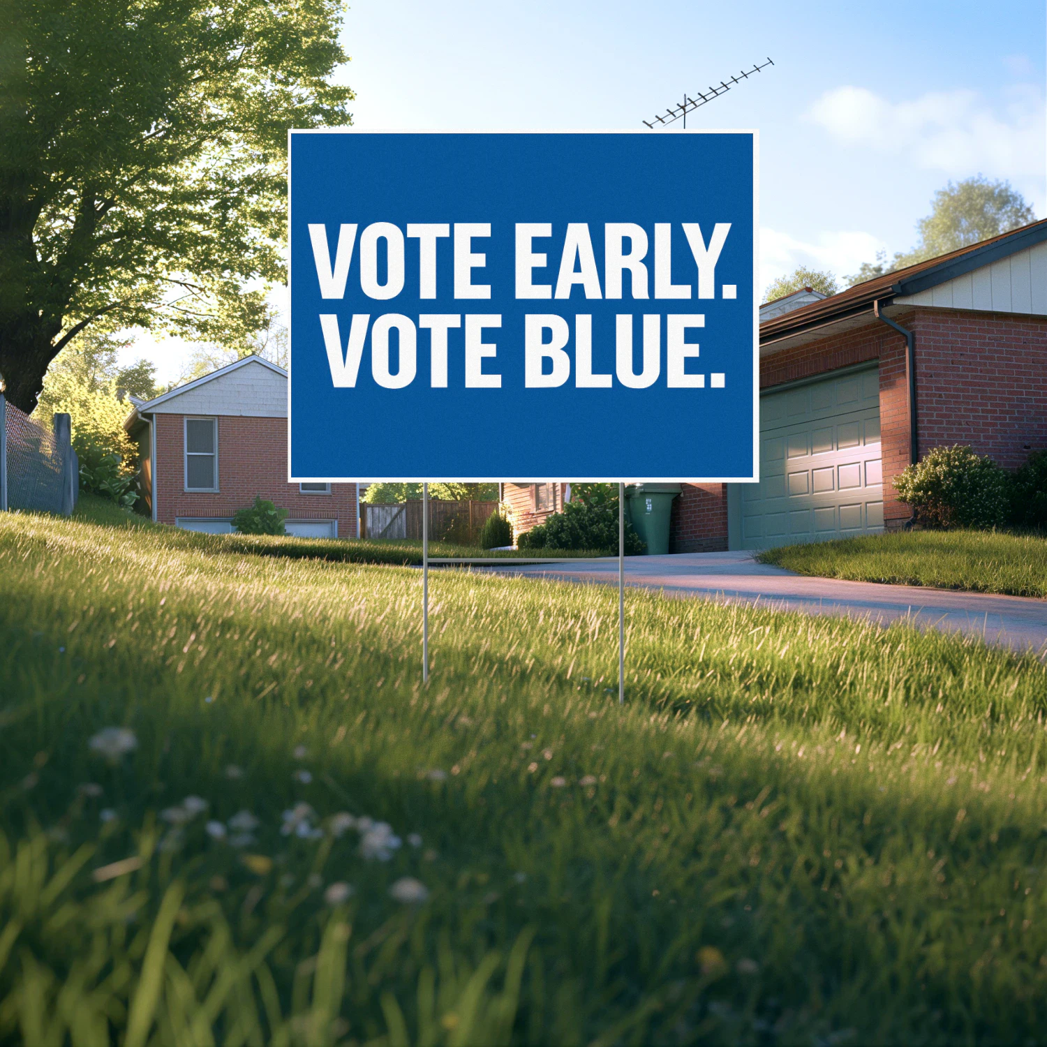 Vote Blue Yard Sign