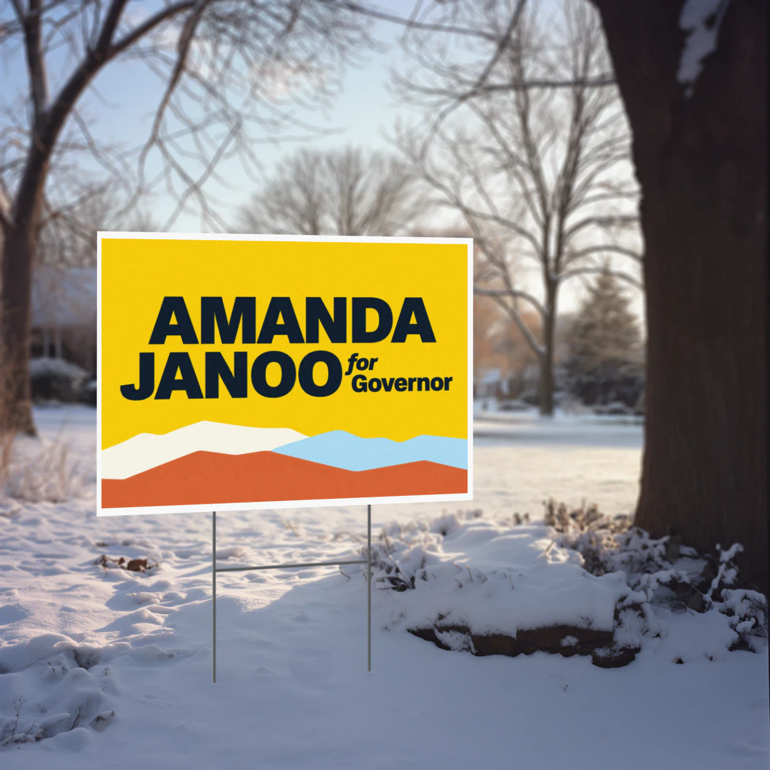 Amanda Janoo for Governor Yard Sign