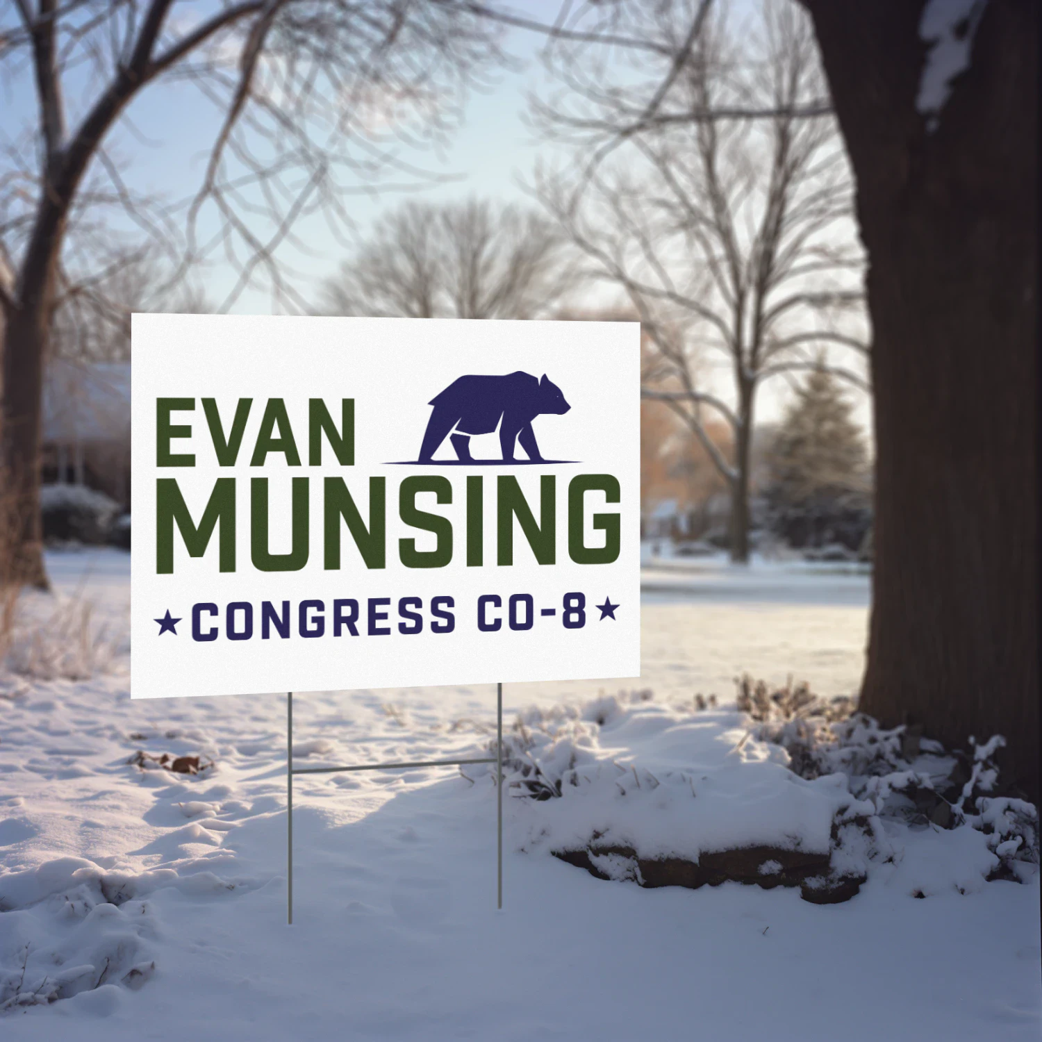 Evan Munsing For Congress Yard Sign