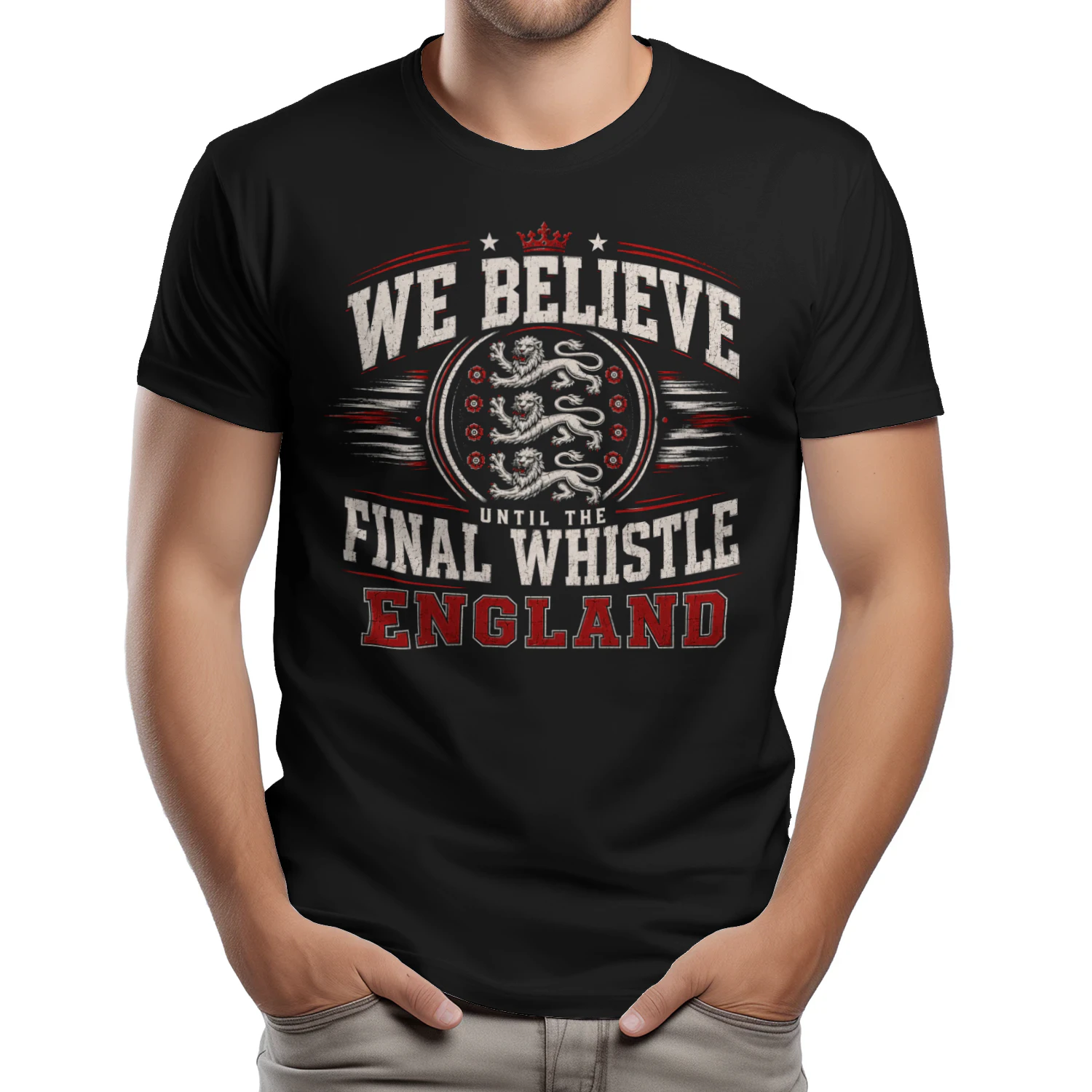 We Believe Until The Final Whistle England Soccer Fan T-Shirt