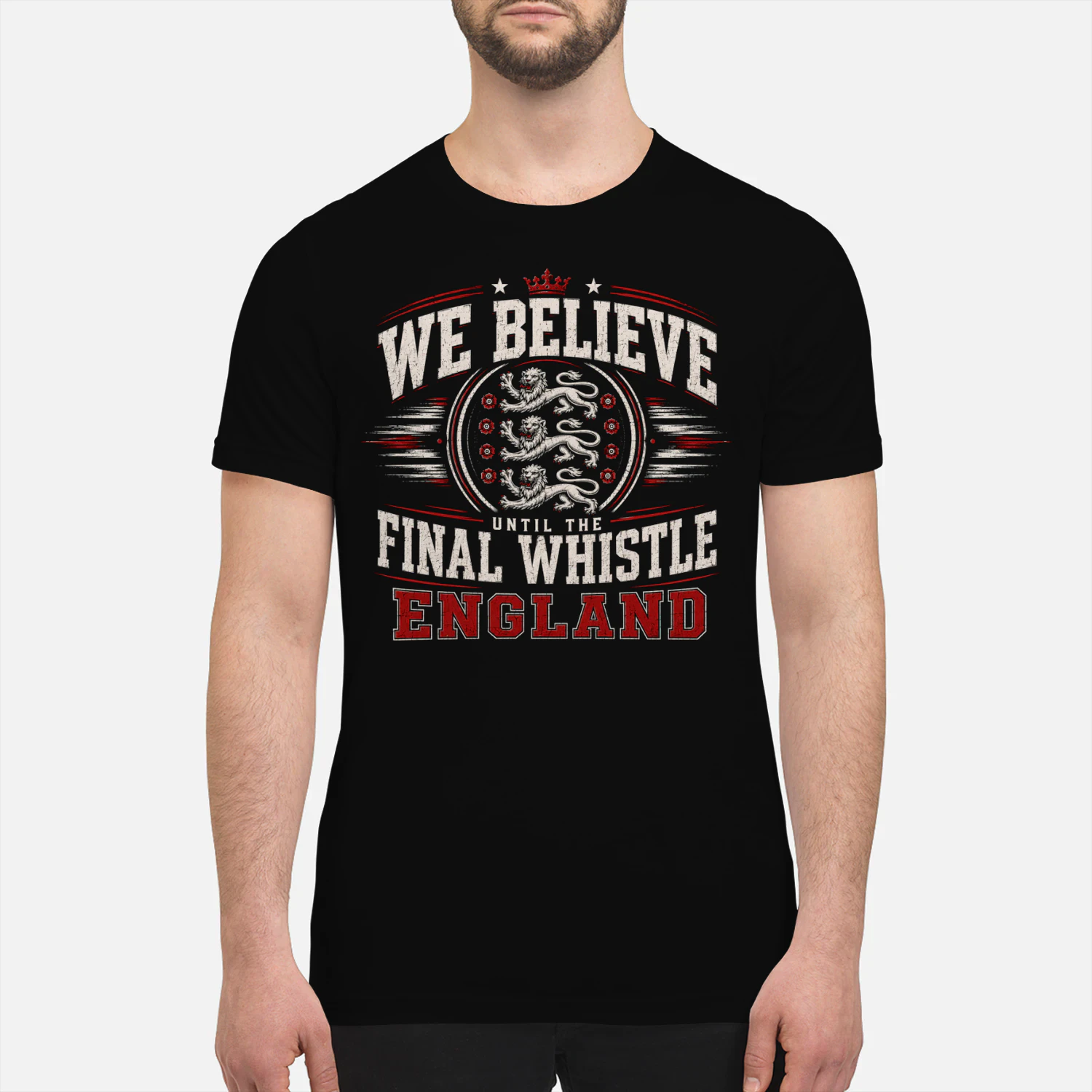 We Believe Until The Final Whistle England Soccer Fan T-Shirt