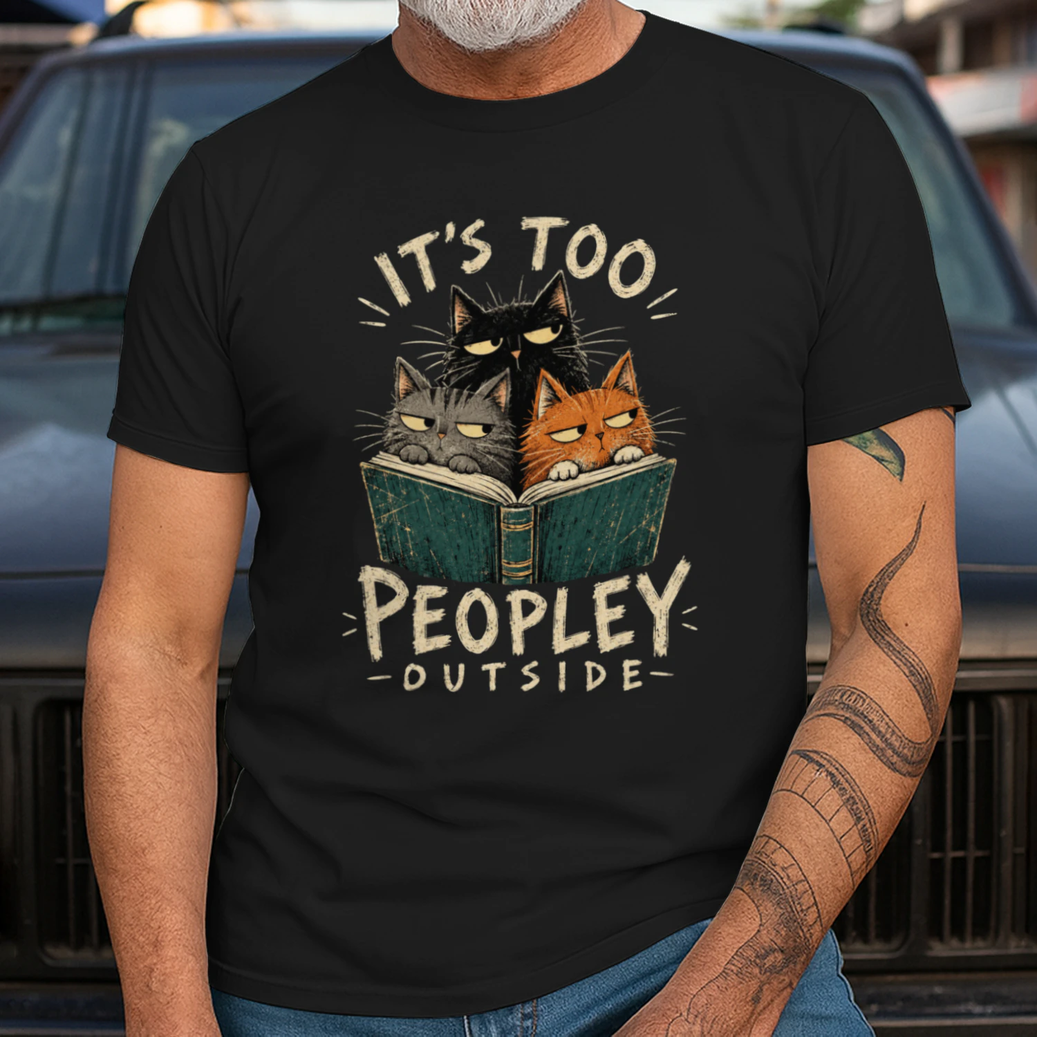 It's Too Peopley Outside – Funny Cat Lover Gift
