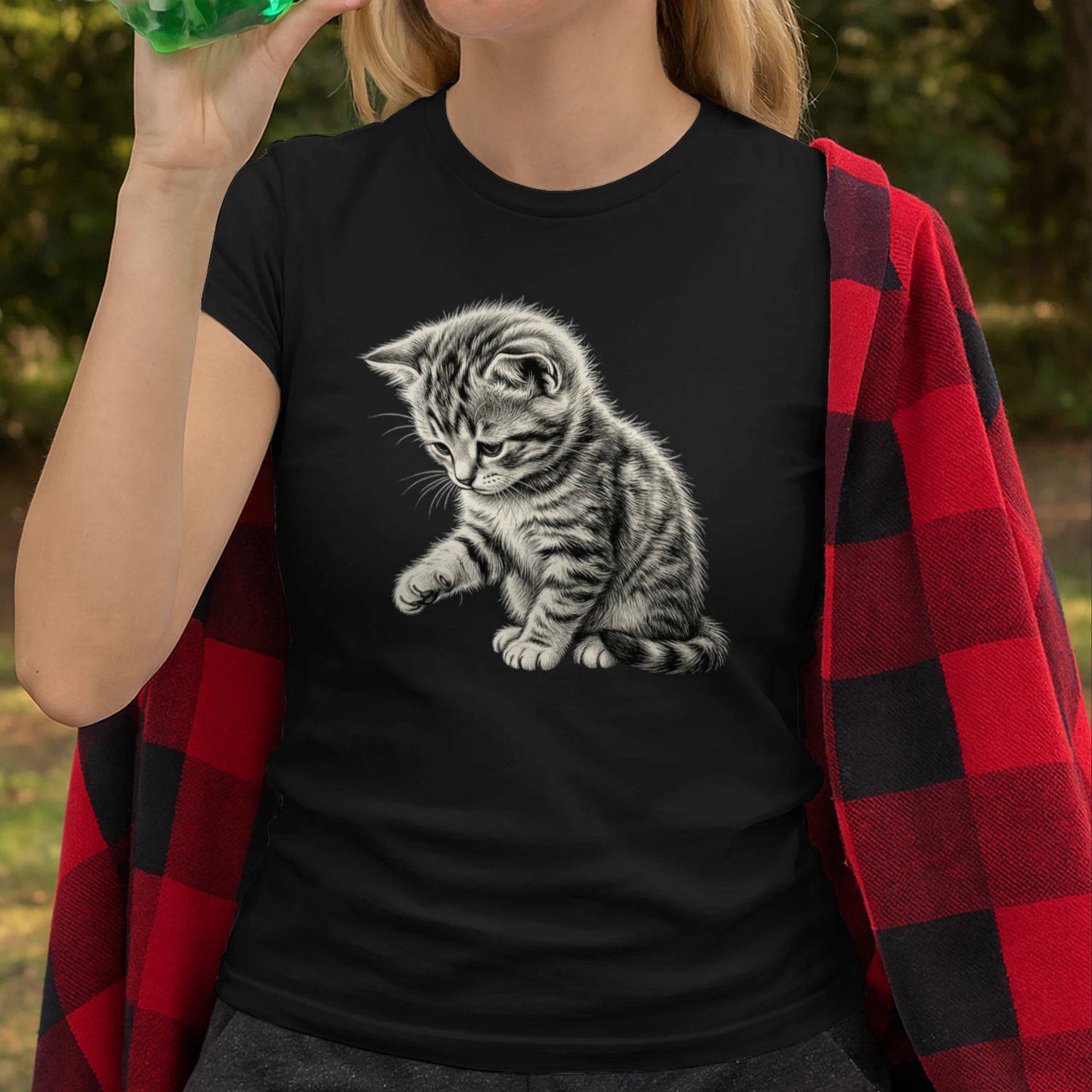 Cute Tabby Kitten Graphic T-Shirt