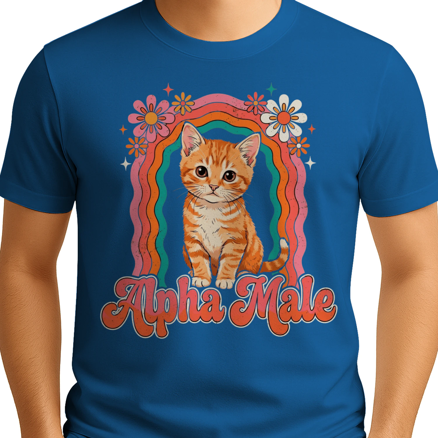 Funny Alpha Male Orange Cat T-Shirt