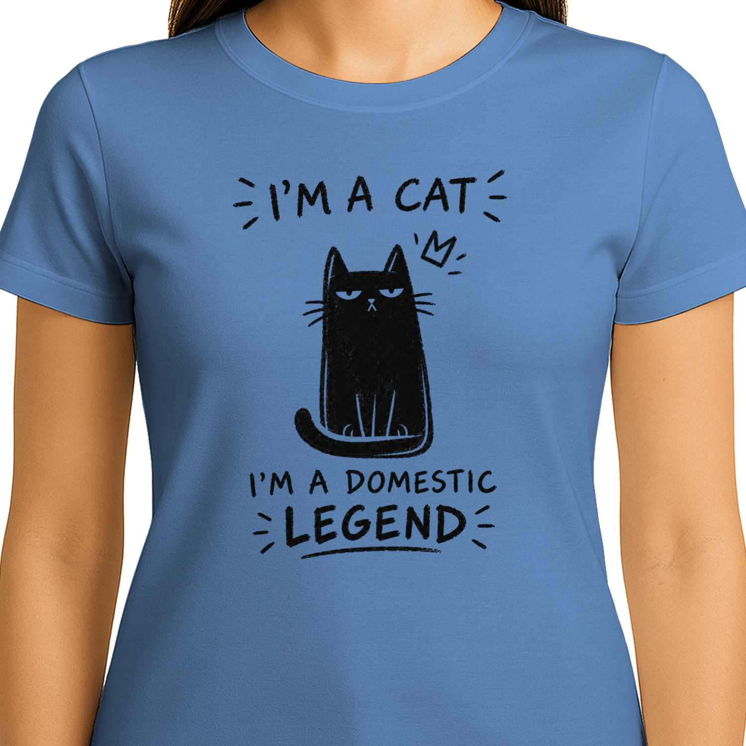 "I'm A Cat, I'm A Domestic Legend" - Black Cat Lover Gift