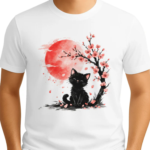 Cute Black Cat T-Shirt
