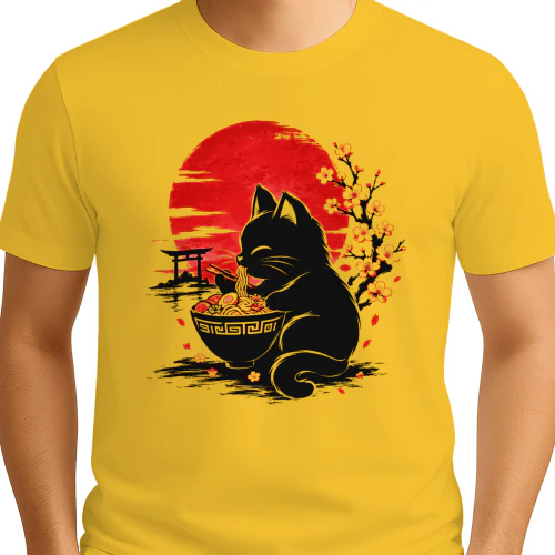 Japanese Cat Ramen Shirt