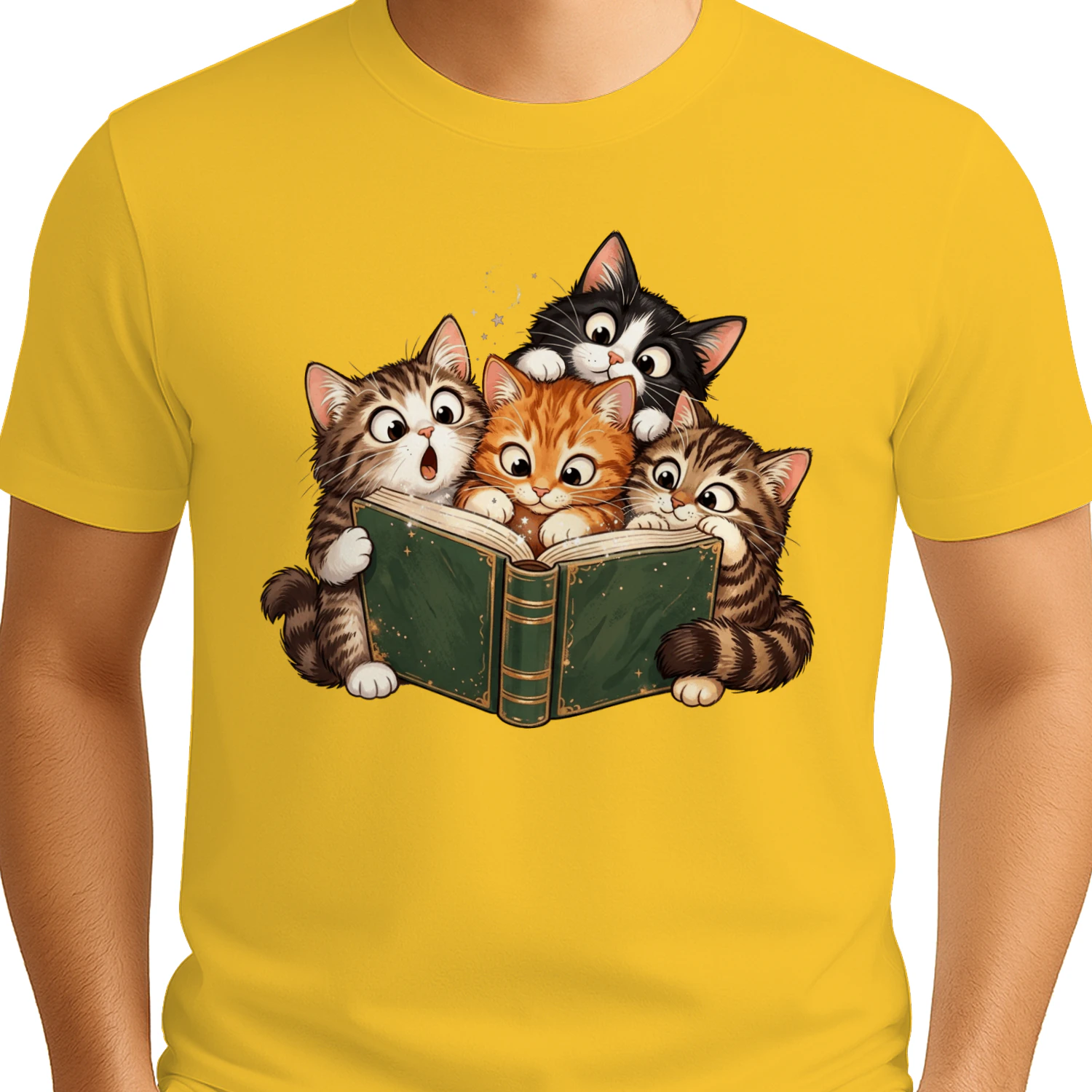 Cute Kittens Reading Book T-Shirt