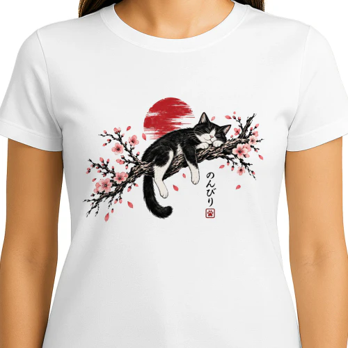 Japanese Style Cat T-Shirt