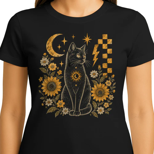 Chat Magique et Tournesols