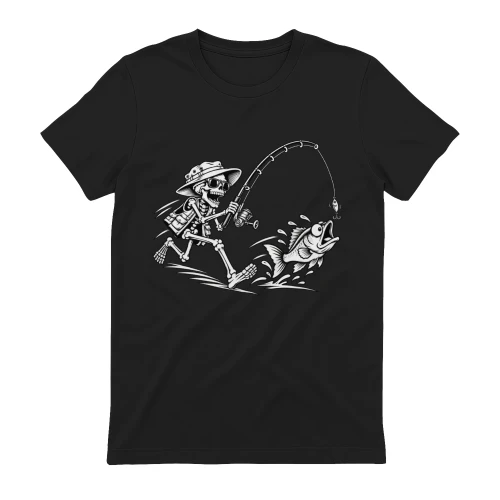 Funny Fishing Skeleton T-Shirt