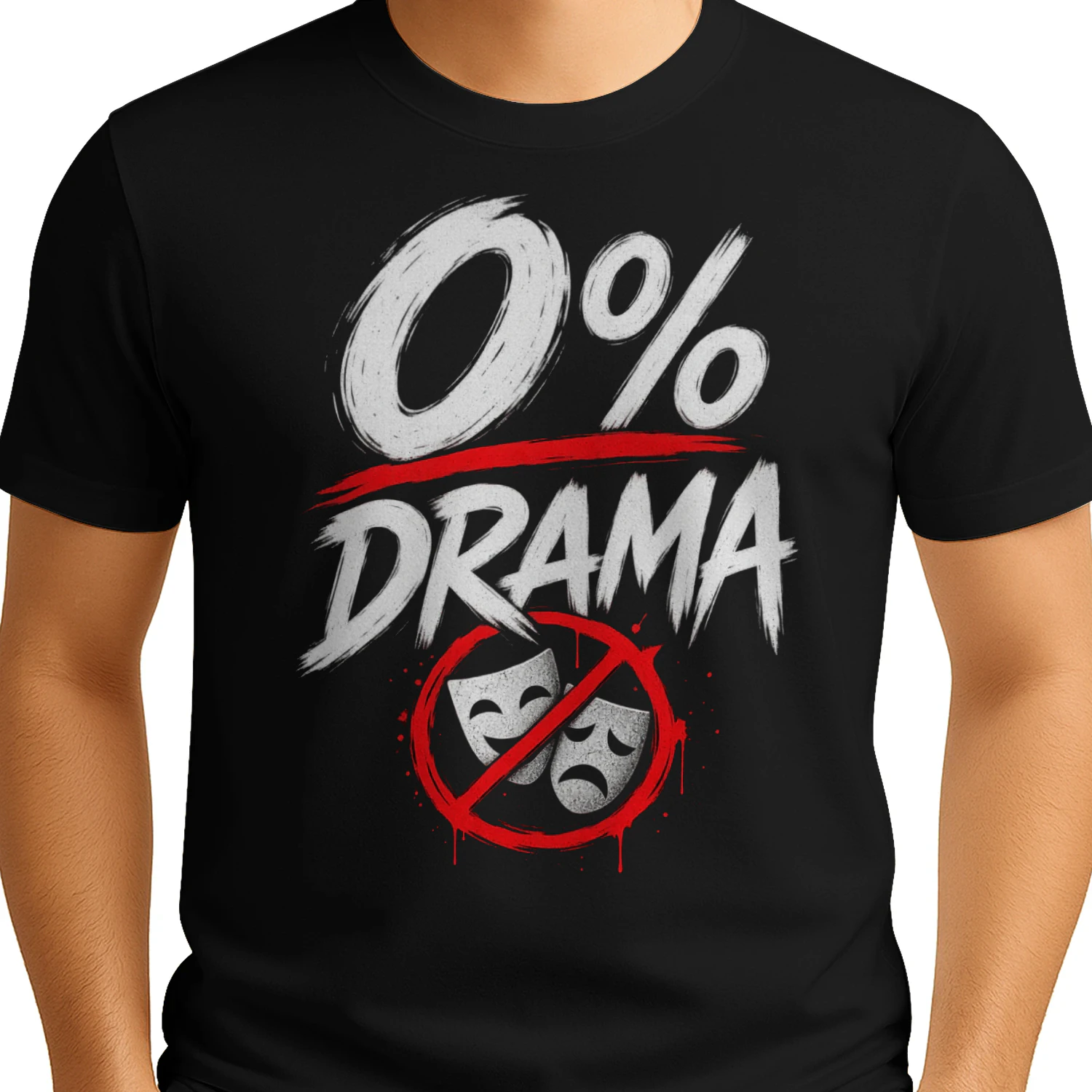 0% Drama – Grappig T-Shirt Zonder Gedoe