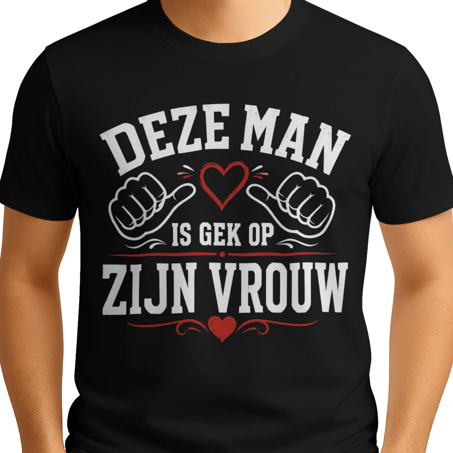 Grappig Heren T-Shirt – Deze Man Is Gek Op Zijn Vrouw