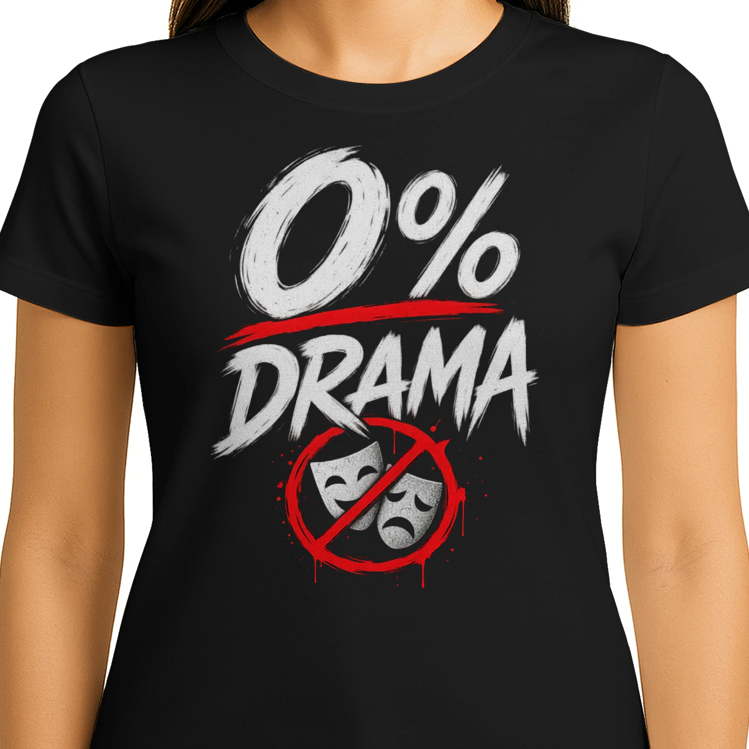 0% Drama – Grappig T-Shirt Zonder Gedoe