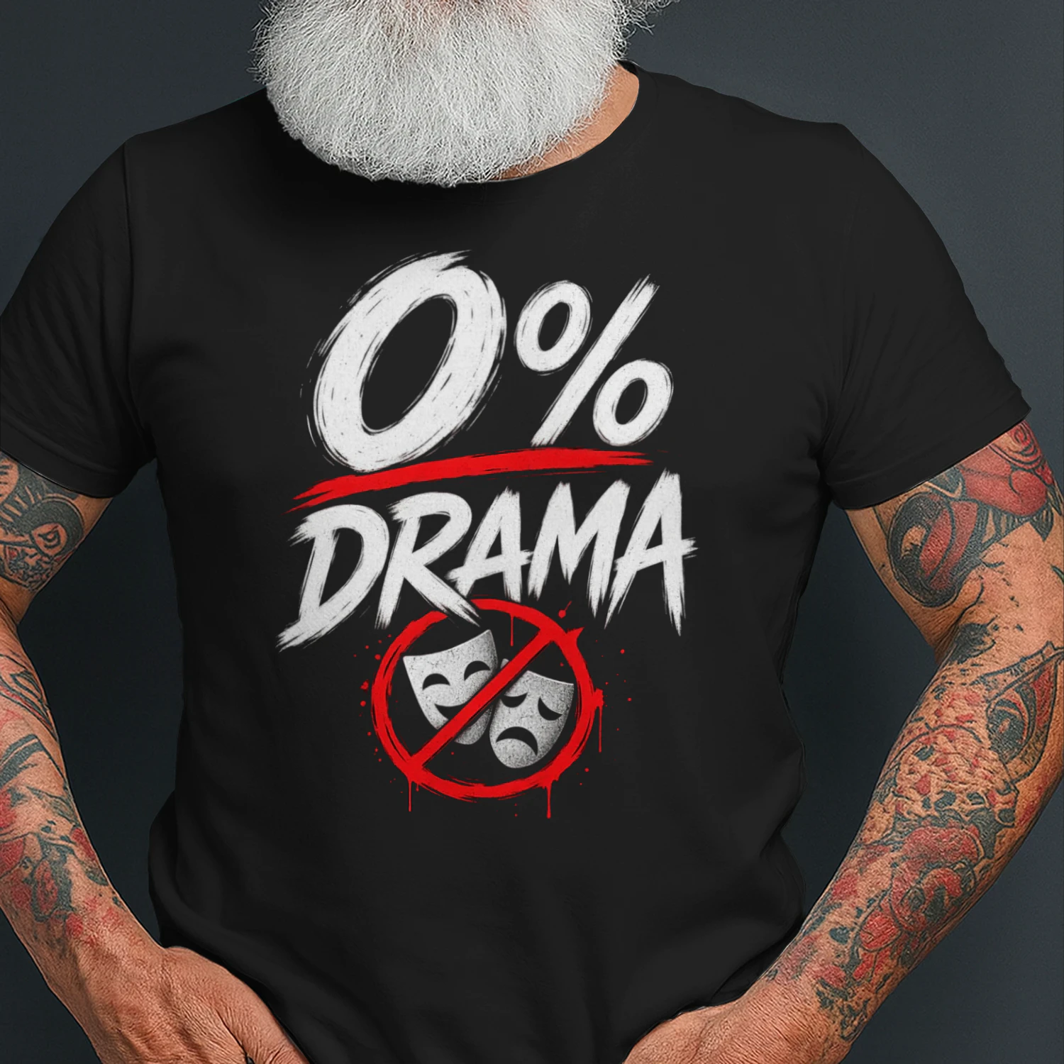 0% Drama – Grappig T-Shirt Zonder Gedoe