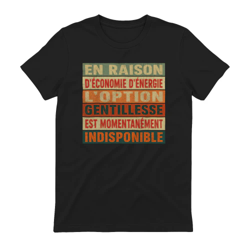 En Raison D'Économie D'Énergie L'Option Gentillesse Est Momentanément Indisponible