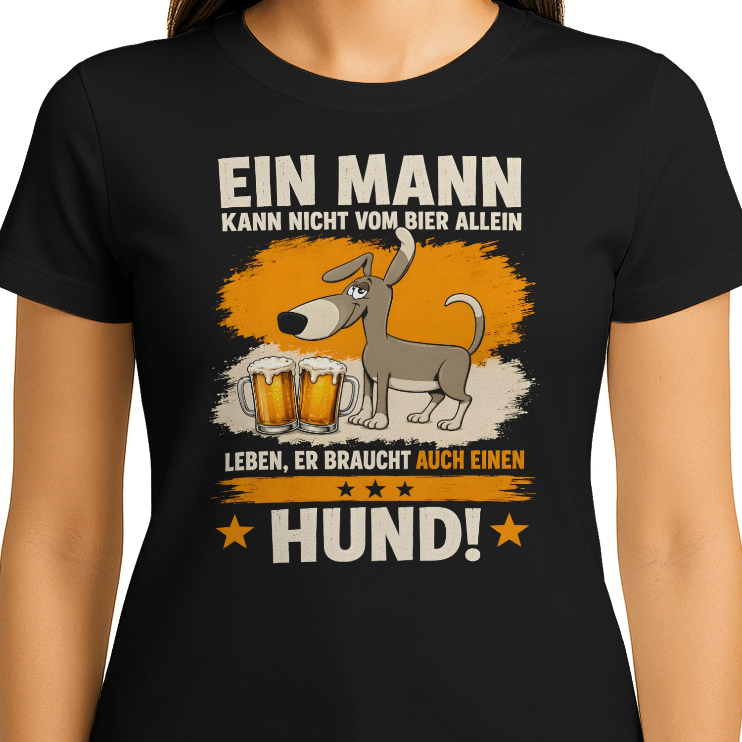 Ein Mann kann nicht vom Bier allein leben, er braucht auch einen Hund