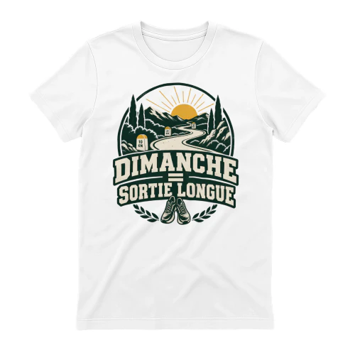 T-shirt Running Unisexe – Dimanche = sortie longue