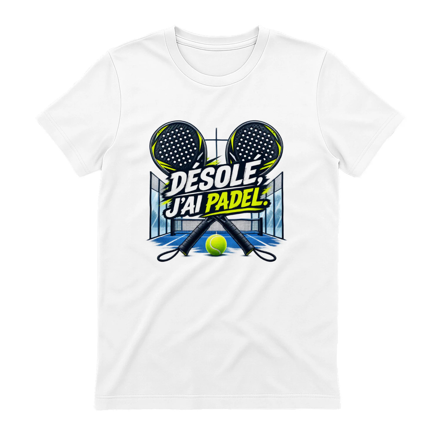 T-shirt Padel Unisexe – Désolé, j’ai padel