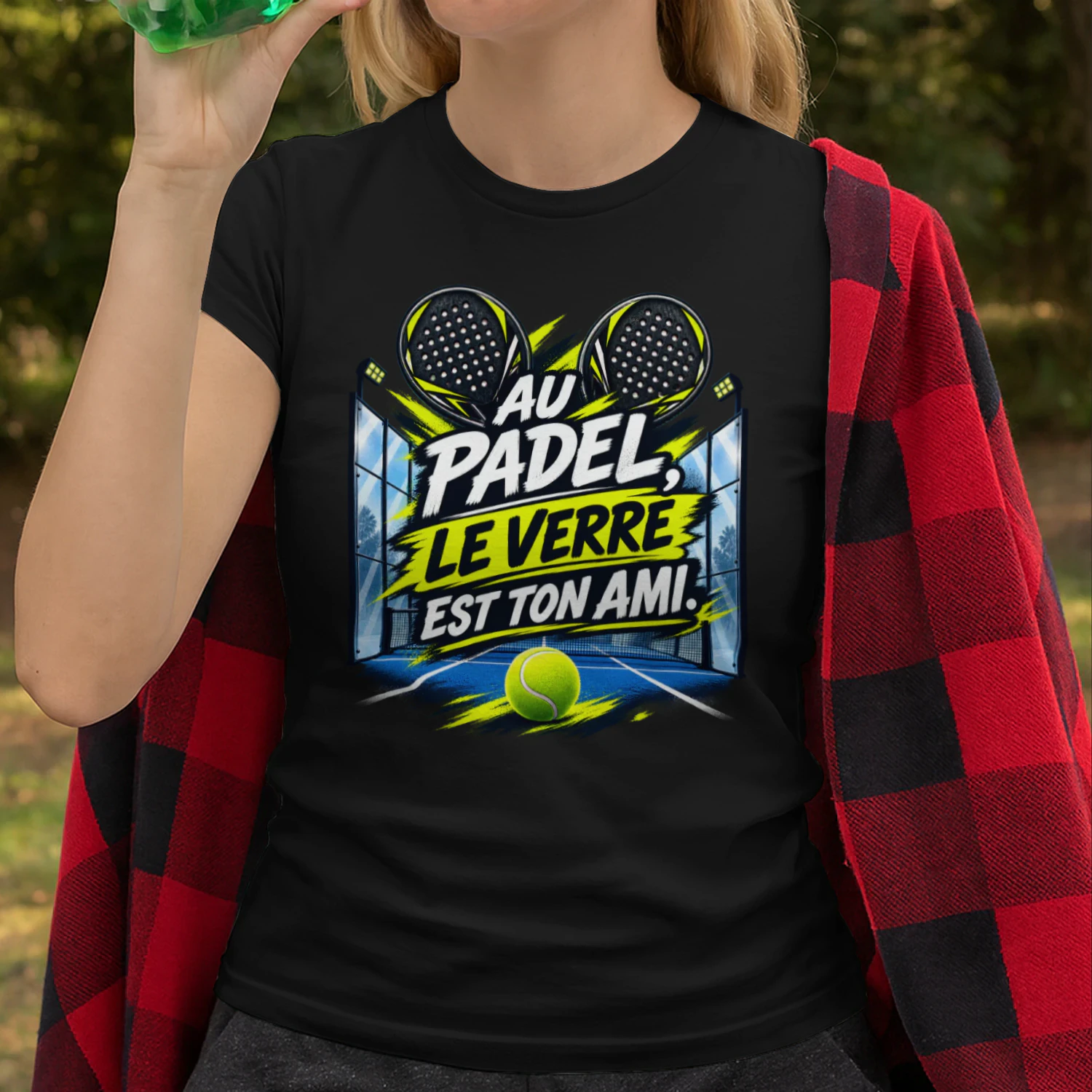 T-shirt Padel Unisexe – Au padel, le verre est ton ami